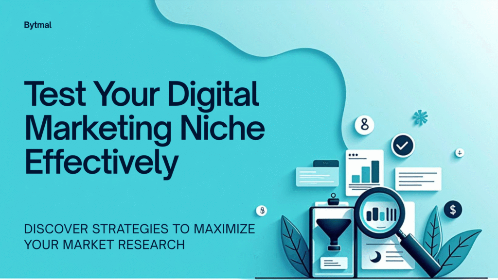 Step-by-step visual guide for validating digital marketing niches before investing